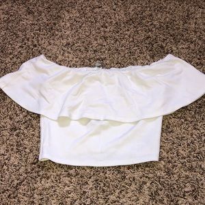 Classy off the shoulder crop top